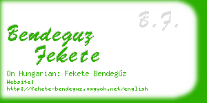 bendeguz fekete business card